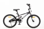 אופני BMX Raleigh MXR 20 אינץ' לילדים – שלדת אלומיניום קלה, צמיגי 20x2.4 רחבים, בלם V קדמי ומעצור רגל אחורי